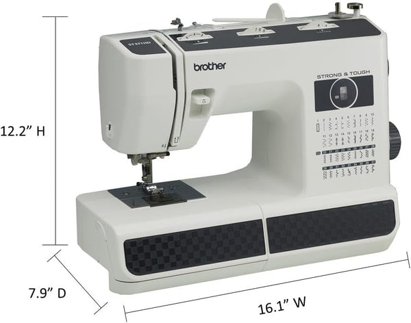 Brother ST371HD Sewing Machine, Strong & Tough, 37 Built-in Stitches, Free Arm Option, 6 Included Feet