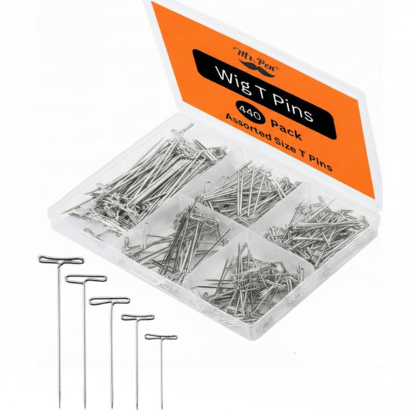 Mr. Pen- T-Pins, 220 Pack, 5 Sizes, Straight Wigs Pins, Sewing T-Pins for Blocking Knitting, Wig Making and Crafts, Sewing & Office Wall