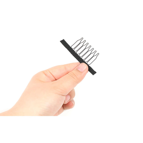 50 Pieces Wig Combs Wig Clips Wig Combs to Secure Wig 7-teeth Wig Accessories Tools For Making Wig Caps Wig Comb (Black,50 Pcs)