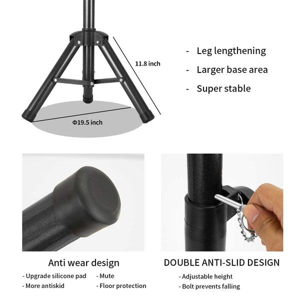 AliLeader 55 Inch Wig Stand Tripod with Head Heavy Duty Wig Stand Tripod Wig Head Stand Wig Tripod Stand with Tool Tray (Mannequin Head Not Included)