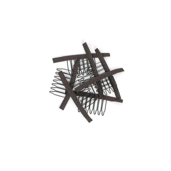50 Pieces Wig Combs Wig Clips Wig Combs to Secure Wig 7-teeth Wig Accessories Tools For Making Wig Caps Wig Comb (Black,50 Pcs)