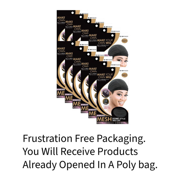 Qfitt (12 Pack) Mesh Dome Style Wig Cap #5011