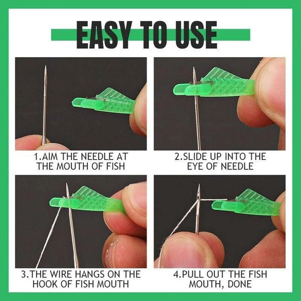 Upgraded Fish Type Sewing Machine Needle Threader, 2024 New Automatic Sewing Needle Threader Tool, Quick Sewing Machine Loop Needle Threaders (5 Pcs)