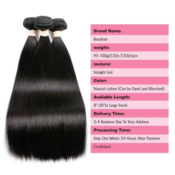 Body Wave 3 Bundles with Frontal Human Hair Bundles with Lace Frontal (18 20 22+18, Natural Black) Brazilian Body Wave Hair Virgin Hair Ear to Ear 13x4 Frontal Natural Black