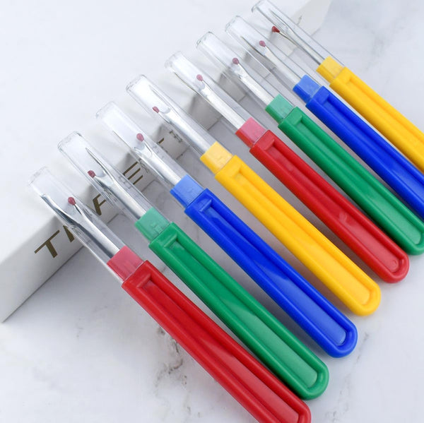 12 PCS Seam Ripper Stitch Remover Tool Sewing Thread Removing Seams Rippers Kit Removing Unwanted Hems and Seams Small Thread Cutter for Crafting Handy Embroidery Removing Tools Scissors Unpicker