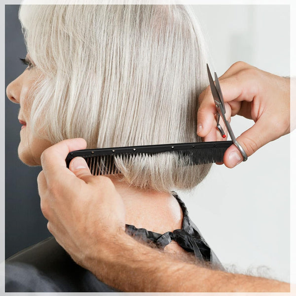 Leinuosen 12 Pcs Carbon Fine Cutting Comb for Salon Hairdressing, Heat Resistant Barber Comb (Black)