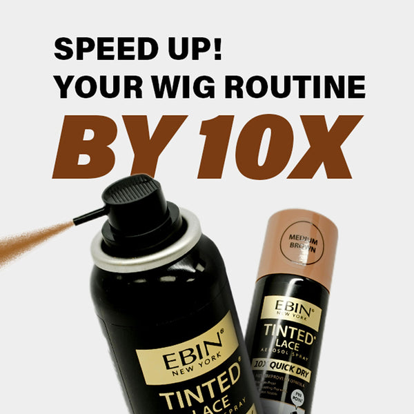 EBIN NEW YORK Tinted Lace Spray Cool Deep Brown | Quick Dry, Water Resistant & High Pigment Lace Tint for Wig | Even Spray, No Residue & Natural Finish | 2.7 Fl Oz