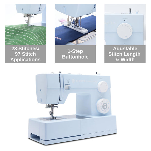 SINGER Heavy Duty 4423 High Speed Sewing Machine with Accessory Kit | Strong Motor With Enhanced Piercing Power, 97 Stitch Applications, Full Metal frame, 1-step Buttonhole & LED Light