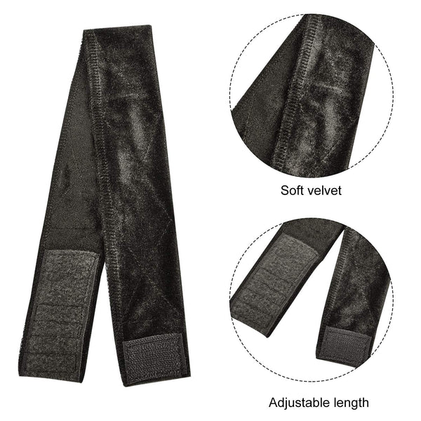 WILLBOND 10 Pieces Velvet Wig Grip Band Flexible Velvet Wigs Headband Non Slip Adjustable Grip Headband for Women Men