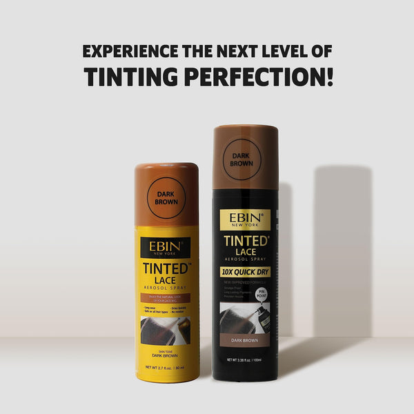 EBIN NEW YORK Tinted Lace Spray Cool Deep Brown | Quick Dry, Water Resistant & High Pigment Lace Tint for Wig | Even Spray, No Residue & Natural Finish | 2.7 Fl Oz