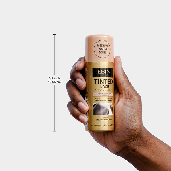 EBIN NEW YORK Tinted Lace Spray Cool Deep Brown | Quick Dry, Water Resistant & High Pigment Lace Tint for Wig | Even Spray, No Residue & Natural Finish | 2.7 Fl Oz