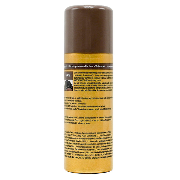 EBIN NEW YORK Tinted Lace Spray Cool Deep Brown | Quick Dry, Water Resistant & High Pigment Lace Tint for Wig | Even Spray, No Residue & Natural Finish | 2.7 Fl Oz