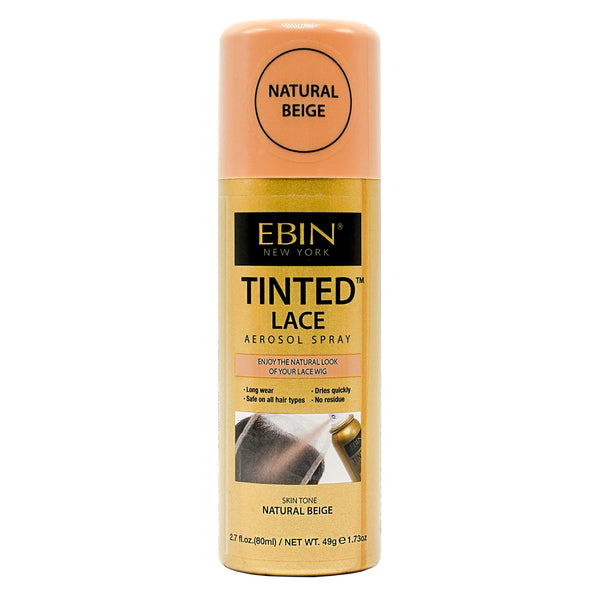 EBIN NEW YORK Tinted Lace Spray Cool Deep Brown | Quick Dry, Water Resistant & High Pigment Lace Tint for Wig | Even Spray, No Residue & Natural Finish | 2.7 Fl Oz