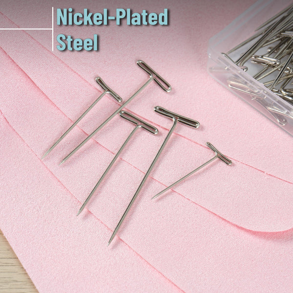 Mr. Pen- T-Pins, 220 Pack, 5 Sizes, Straight Wigs Pins, Sewing T-Pins for Blocking Knitting, Wig Making and Crafts, Sewing & Office Wall