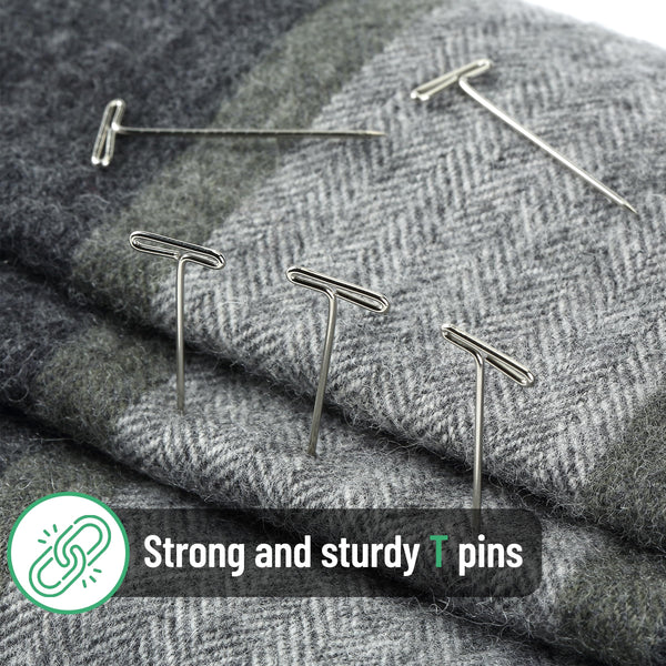 Mr. Pen- T-Pins, 220 Pack, 5 Sizes, Straight Wigs Pins, Sewing T-Pins for Blocking Knitting, Wig Making and Crafts, Sewing & Office Wall