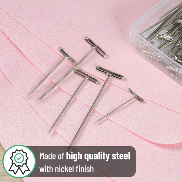 Mr. Pen- T-Pins, 220 Pack, 5 Sizes, Straight Wigs Pins, Sewing T-Pins for Blocking Knitting, Wig Making and Crafts, Sewing & Office Wall