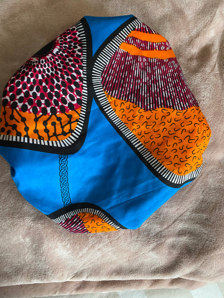 AFRICAN PRINT & SATIN BONNETS