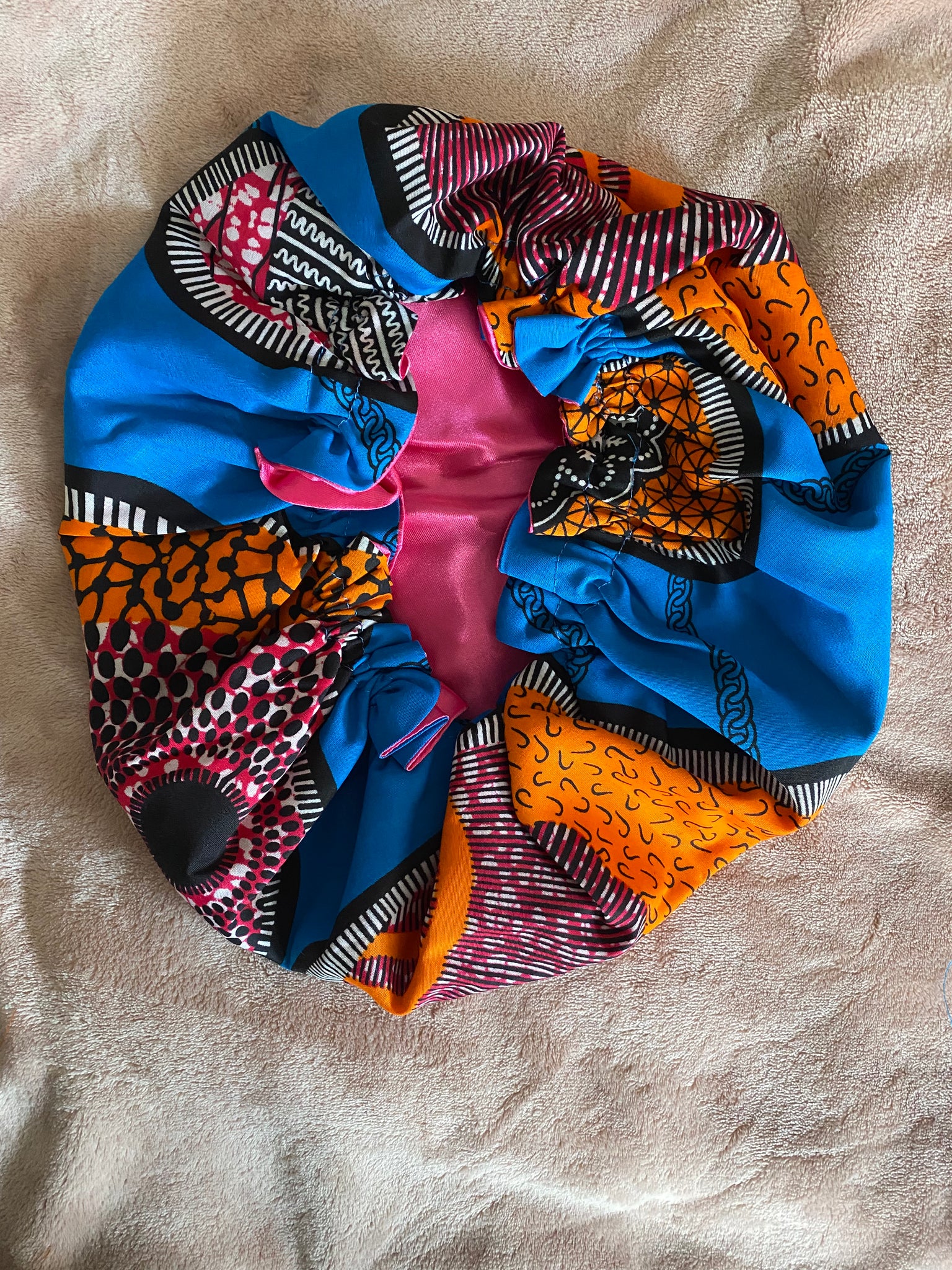 AFRICAN PRINT & SILK BONNETS