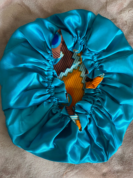 AFRICAN PRINT & SILK BONNETS